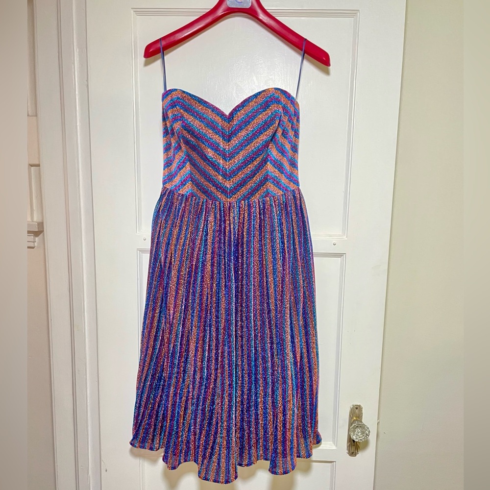 NWT Disco Queen 🪩 PROM DRESS 👗 Sequin Strapless - Size L - Picture 10 of 13